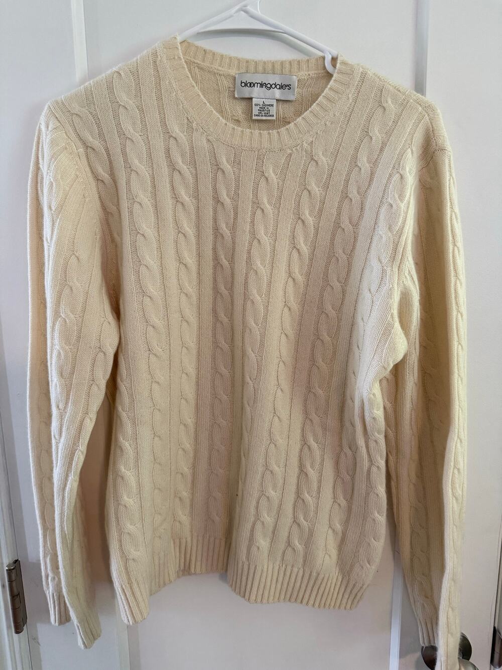 Bloomingdale's Knitted Cream Sweater
